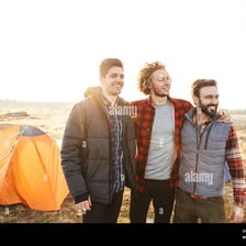 A group of young men standing together