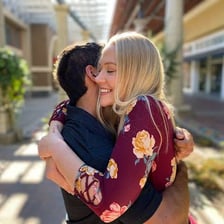 A couple sharing an affectionate moment