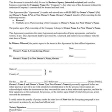 People signing documents to formally transfer ownership