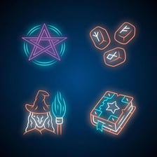 A fantasy-style depiction of a magical hex