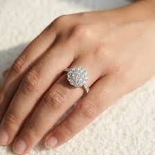 A ring set with a natural diamond