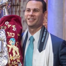 A cantor leading singing during a Jewish synagogue service