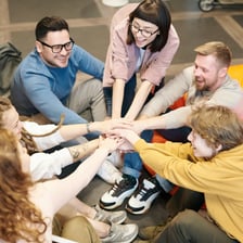 A group of people discussing shared values