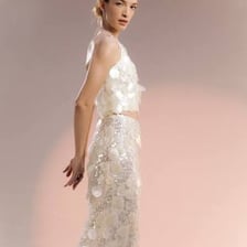 Sequins reflecting light with a sparkling shimmer