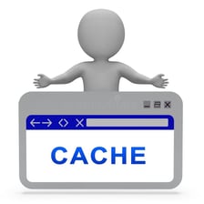 An educational illustration of browser data stored for faster loading