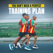 Runners participating in a one-kilometer fun run