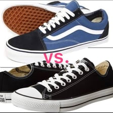Casual sneakers from Vans and Converse.