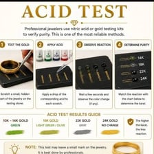 A jeweler testing metal with acid to assess whether it is gold.