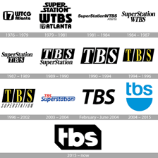 The logo of the TBS television network.