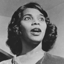Portrait of opera singer Marian Anderson.