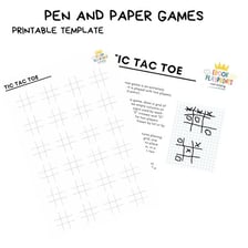 A hand-drawn tic-tac-toe board on paper