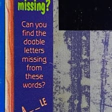 A vintage Alpha-Bits cereal package or advertisement featuring letter-shaped cereal.
