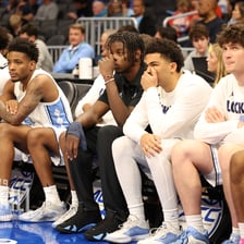 University of North Carolina athletes competing in an ACC game.