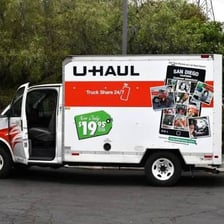 A U-Haul moving truck