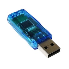 A small USB adapter dongle with contrasting connectors