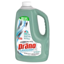 A bottle of Drano drain cleaner.