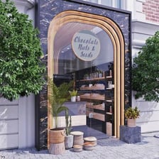 The storefront of a small retail shop.