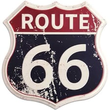 A road sign indicating a numbered route.