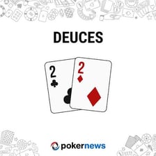 A playing card showing two suit pips.