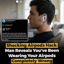 Wireless earbuds positioned in a person’s ears.
