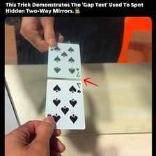 A clear gap separating two surfaces