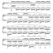Printed sheet music for a Chopin piano étude.
