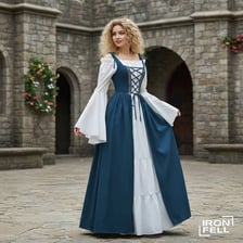 A dress showing its fitted bodice above the skirt.