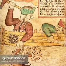 A medieval Icelandic manuscript page associated with the Edda.