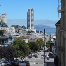 San Francisco’s Nob Hill neighborhood with its urban skyline.