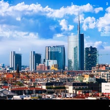 Milan skyline featuring the Duomo cathedral