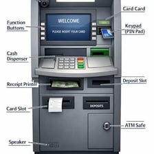 An automated teller machine used to withdraw cash