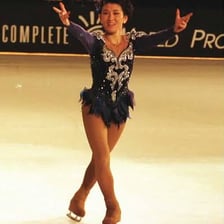 Midori Ito performing a figure-skating routine