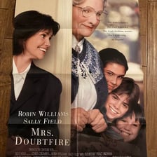 A promotional image for the film “Mrs. Doubtfire.”