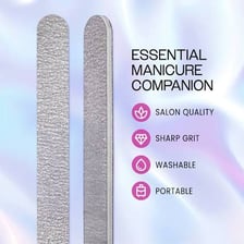 An emery board used as a nail file.