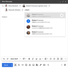 An email composition window showing a Bcc field