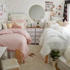 A room inside a college dormitory.