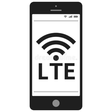 Smartphone displaying an LTE cellular connection indicator