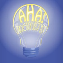 Light bulb illustration representing a sudden idea