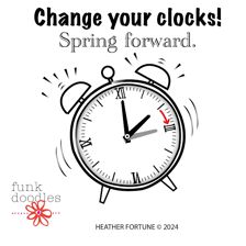 Clock illustrating the daylight saving time change