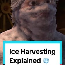 Ice workers harvesting blocks of ice in Frozen’s opening sequence