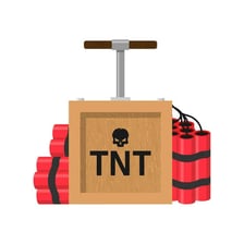 An educational illustration of TNT explosives