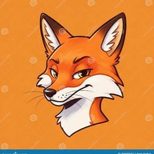 A fox looking alert with a crafty expression.