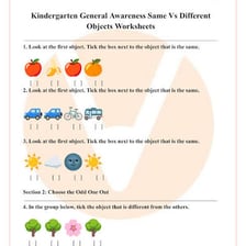 One object visibly differs from a group of otherwise matching objects.