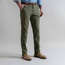 Cotton chino fabric and trousers made from it.