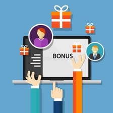 An illustration of an employee receiving a bonus for persistence