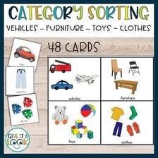 Objects separated into groups by type or category