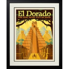 An artistic depiction of the legendary golden city of El Dorado.