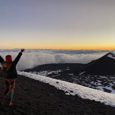 The summit landscape of Mauna Kea in Hawaii.