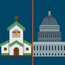 Civic building representing a secular setting.