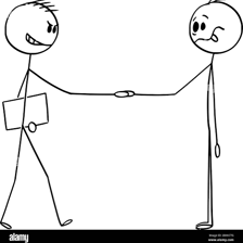 A simple illustration portraying a gullible person